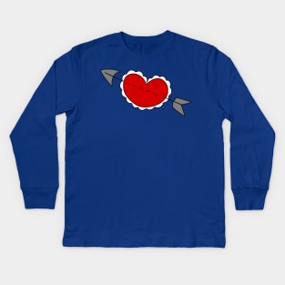 Arrow Through a Heart Kids Long Sleeve T-Shirt